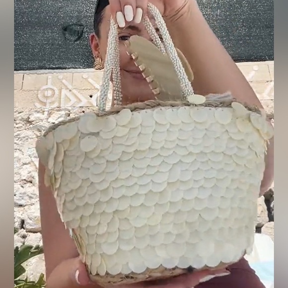 Zara Sequin Mini Basket Bag White - Picture 4 of 10